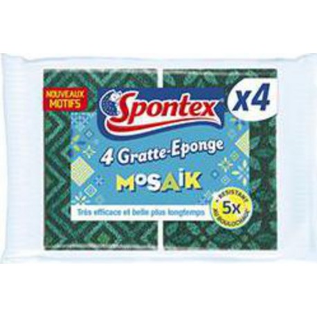 Spontex Gratte-éponge Mosaik x4