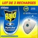 Raid Night u0026 Day - Recharge diffuseur anti moustiques et mouches sans parfum les 3 recharges de 2,25g