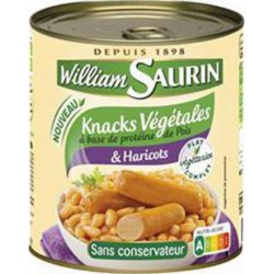 William Saurin Knacks végétales haricots 800g