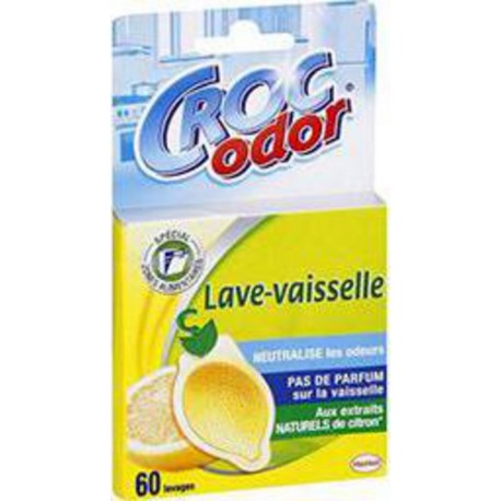 Croc'Odor Désodorisant pour lave-vaisselle citron le désodorisant