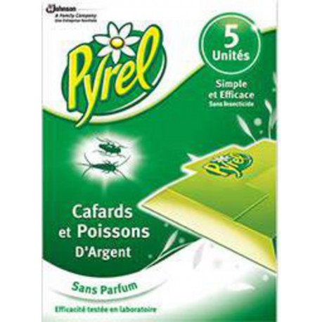 Pyrel Pièges alimentaires anti-cafards et blattes x5