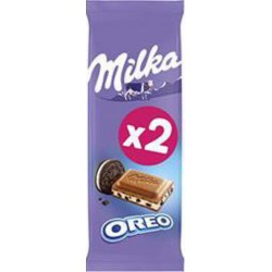 Milka Chocolat au lait aux morceaux de biscuits Oreo 2x100g