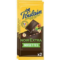 Poulain Tablettes Chocolat NOIR EXTRA NOISETTES 2x100g