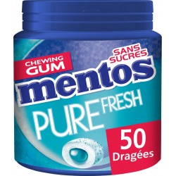 Mentos Chewing-gum Pure Fresh menthol eucalyptus sans sucres 100g (lot de 3)