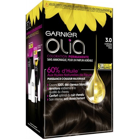 Garnier Olia Coloration permanente 3.0 châtain foncé pur