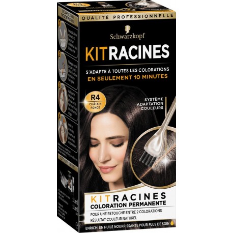 R4 Schwarzkopf Coloration kit racines châtain foncé