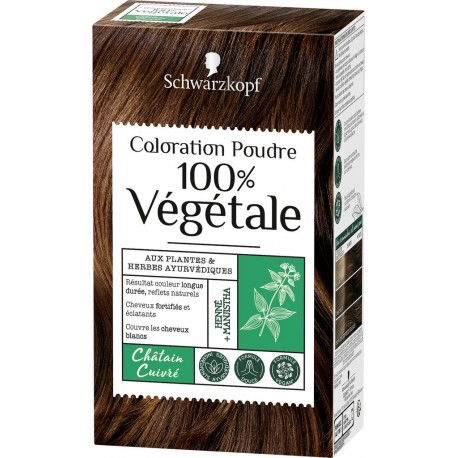 Schwarzkopf Coloration cheveux poudre châtain cuivré 100% végétale