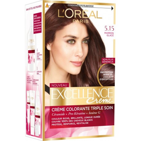 L Oreal Paris Excellence Creme Coloration permanente 5.15 marron glacé L'OREAL PARIS EXCELLENCE CREME