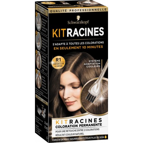 R1 Schwarzkopf Coloration Kit racines châtain clair