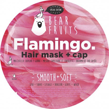 Bear Fruits Masque cheveux douceur flamant rose + bonnet