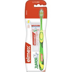 Elmex Brosse à dents + dentifrice souple anti-caries junior 6 - 12 ans