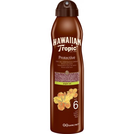 Hawaiian Tropic Huile solaire SPF 6 brume huile d'argan flacon 177ml