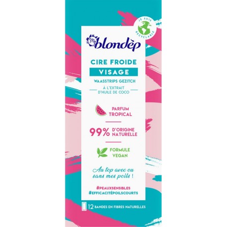 My Blondep Bande cire froide visage parfum tropical