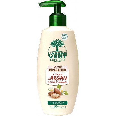 L Arbre Vert Lait corps réparateur argan et fleur d'oranger L'ARBRE VERT pompe 250ml