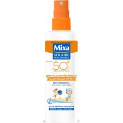 MIXA Spray solaire SPF50+ peau fragile enfant