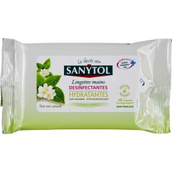 Sanytol Lingettes désinfectantes mains paquet 12 lingettes