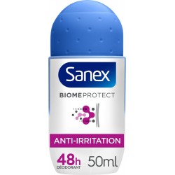 Sanex Déodorant femme protection dermo anti-irritation Biome roll-on 50ml