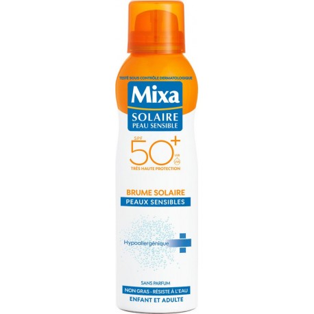 MIXA Brume solaire SPF50+ peau sensible