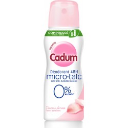 Cadum Déodorant compressé 48h micro-talc douceur de rose 100ml