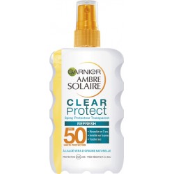 Spf50 Ambre Solaire Garnier Spray protection solaire clear protect SPF50+ - AMBRE SOLAIRE GARNIER