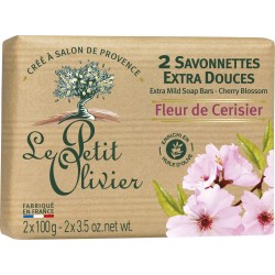 Le Petit Olivier Savon corps extra doux fleur de cerisier 2x100g 200g