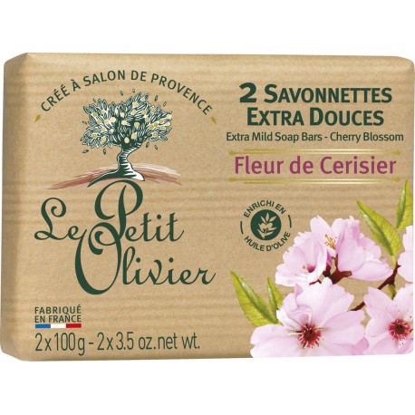 Le Petit Olivier Savon corps extra doux fleur de cerisier