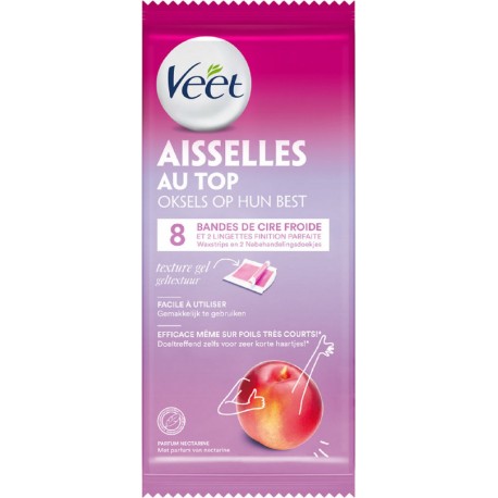 VEET Bande de cire aisselles parfum nectarine