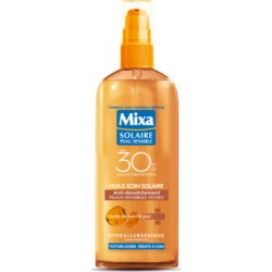 MIXA Huile soin solaire IP30 peau sensible sèche flacon 150ml