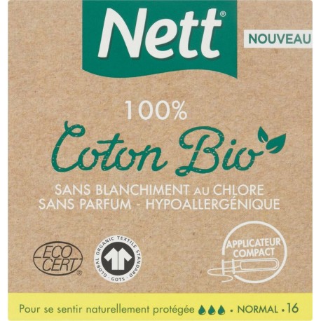 NETT Tampon coton Bio x16