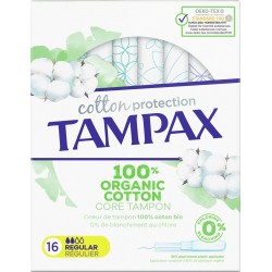 Tampax Tampon cotton regulier Bio x16