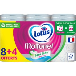 Papier toilette confort blanc à l'extrait de lotus, Lotus (x 4