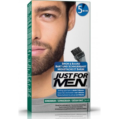 Just For Men Coloration gel moustache et barbe chatain foncé