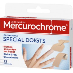 Mercurochrome Pansements spécial doigts boîte 12