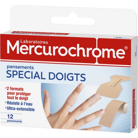 Mercurochrome Pansements spécial doigts boîte 12