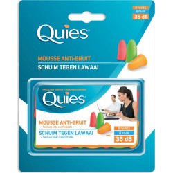 Quies Protection auditive mousse confort fluo, 35 dB boîte 8 paires boîte 8 paires boîte 8 paires boîte 8 paires boîte 8 paires