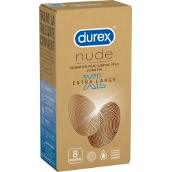 Durex Préservatif nude extra large x8 boîte 8