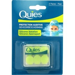 Quies Protection auditive silicone natation boîte 3 paires