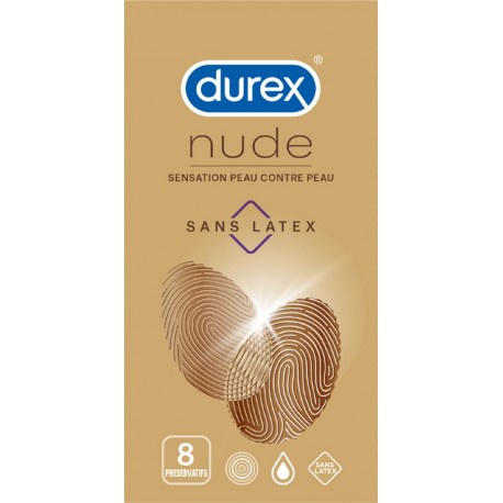 Durex Préservatifs NUDE sans latex x8 boîte 8