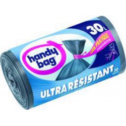 Handy Bag Sacs poubelle Ultra-résistant lien pratique 30 l les 20 sacs
