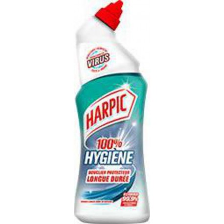 Harpic Gel WC 100% Hygiène Longue Durée détartrant 680ml