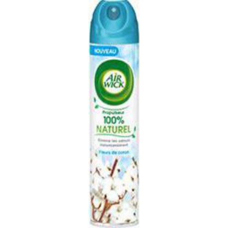 Air Wick Propulseur 100% Naturel - Désodorisant fleurs de coton l'aérosol de 240ml