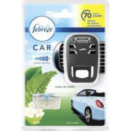 Febreze Kit de démarrage - rosée du matin - désodorisant pour voiture La recharge