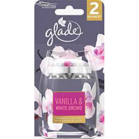 Glade Recharges désodorisant Vanilla White Orchid 18ml x2