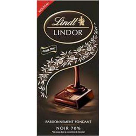 LINDT LINDOR NOIR 70% 145G