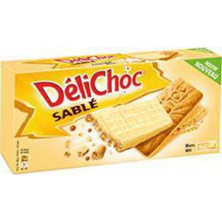 Délichoc Sablé Chocolat Blanc x6 sachets de 2 biscuits 150g