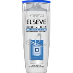 L'Oréal L’Oréal Paris Elseve Homme Antipelliculaire Shampooing Traitant Tous Types de Cheveux à Pellicules 250ml (lot de 4)