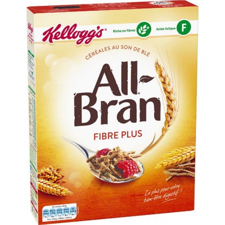 Kellogg's All Bran Fibre Plus 500g (lot de 3)