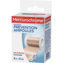 Mercurochrome Sparadrap prévention ampoules rouleau 2m x 5cm