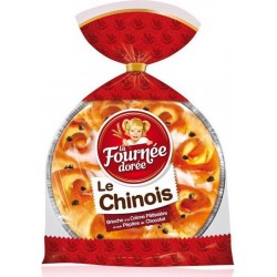 La Fournée Dorée Le Chinois Brioche à la Crème Pâtissière et aux Pépites de Chocolat 500g (lot de 3)