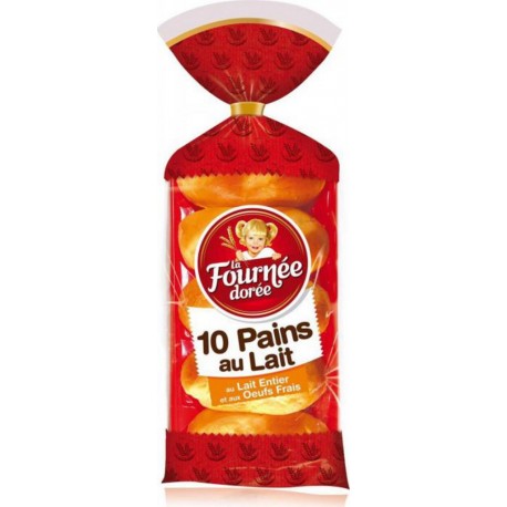 La Fournée Dorée 10 Pains au Lait Entier et aux Oeufs Frais 350g (lot de 4)